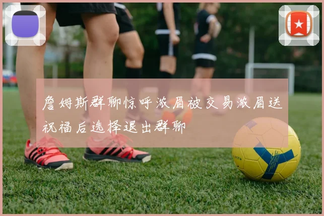 詹姆斯群聊惊呼浓眉被交易浓眉送祝福后选择退出群聊